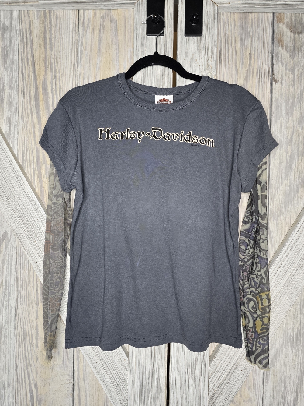 Harley-Davidson Tattoo Sleeve Top • L